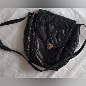 Sharif Vintage Black Purse Handbag Satchel